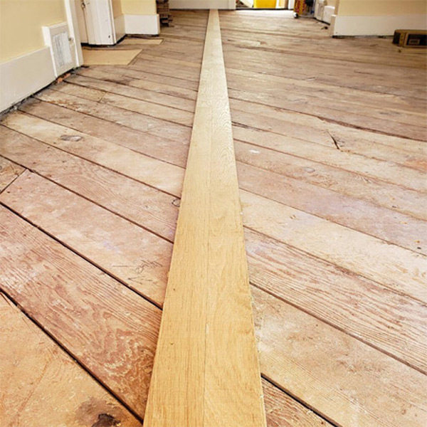 Hardwood Floor Installation Laying the First Line Portland OR Wood TIger Floors
