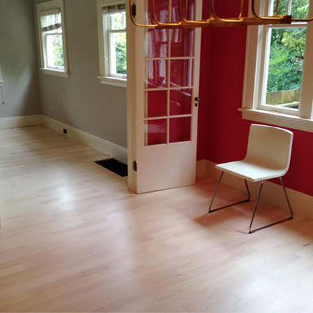 White Finished Maple Hardwood Floor Wood Tiger Floors Portland Oregon
